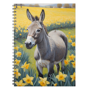 Caderno Espiral Macaco Vibrante E Daffodilos Amarelos
