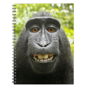 Caderno Espiral Macaque com crista de sorriso de Celebes
