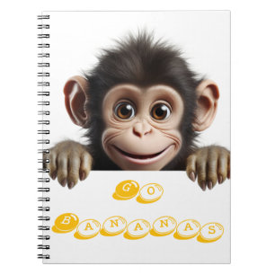 Caderno Espiral macaquinho vai banana