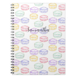 Caderno Espiral Macarões Franceses com Aquarela