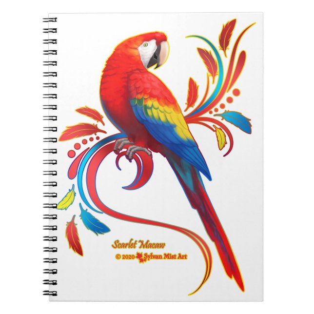 Caderno Espiral Macaw-Scarlet (Frente)