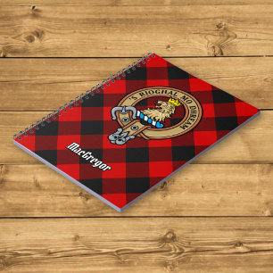 Caderno Espiral MacGregor Crest sobre Rob Roy Tartan