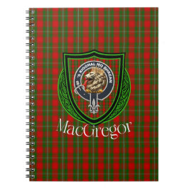Caderno Espiral MacGregor Scottish Clan Tartan & Crest
