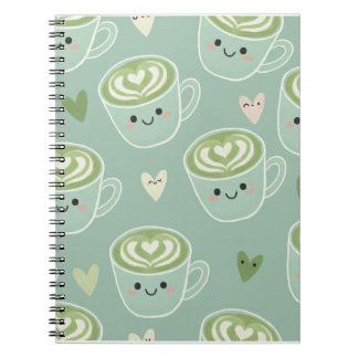 Caderno Espiral Macha Latte Art Spiral Notebook