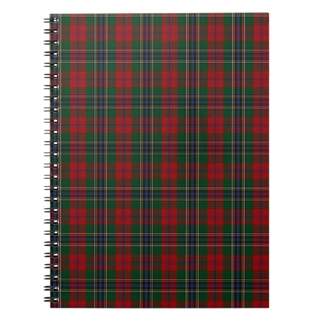 Caderno Espiral MacLean/Tartan da família clã de McLean (Frente)