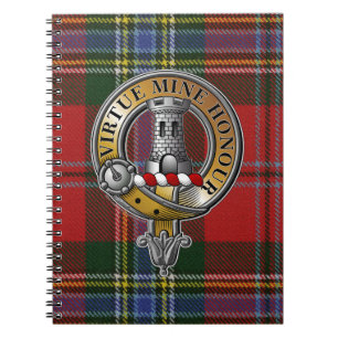 Caderno Espiral MacLean Tartan e Crachá