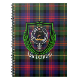 Caderno Espiral MacLennan Scottish Clan Tartan & Crest