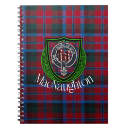 Caderno Espiral MacNaughton Scottish Clan Tartan & Crest