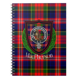 Caderno Espiral MacPherson Scottish Clan Tartan & Crest