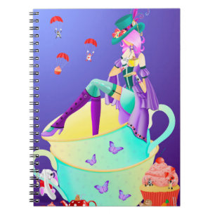 Caderno Espiral Mad Hatter em Teacup Wonderland