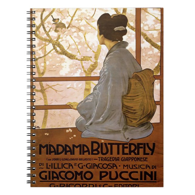 Caderno Espiral Madama Butterfly - Metlicovitz (Frente)