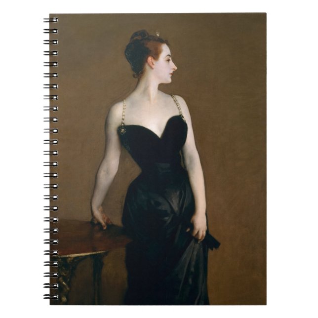 Caderno Espiral Madame X por John Singer Sargent (Frente)