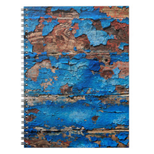 Caderno Espiral Madeira azul de fundo de textura