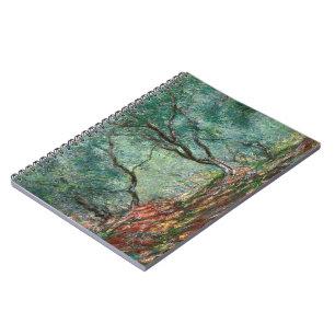 Caderno Espiral Madeira de oliveira nos Jardins Moreno (por Monet)