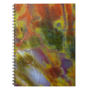 Caderno Espiral Madeira Petrificada Arco-íris