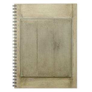 Caderno Espiral Madeira Pintada Rústica
