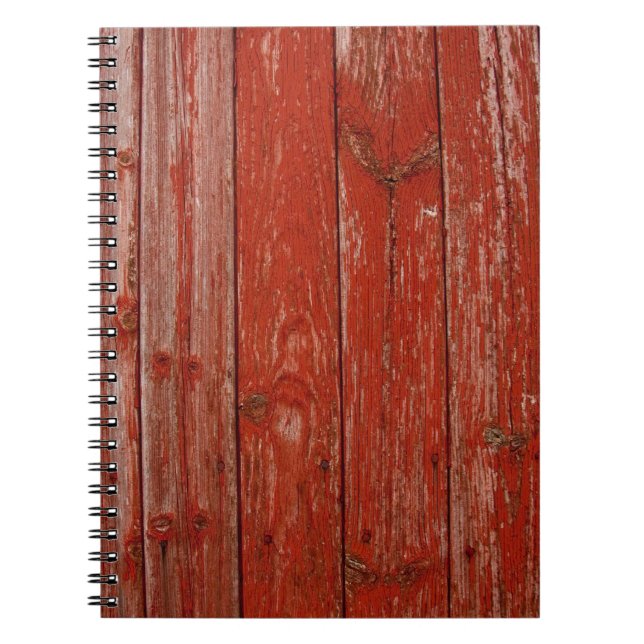 Caderno Espiral Madeira vermelha velha (Frente)