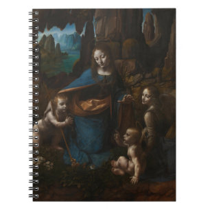 Caderno Espiral Madona das Rochas, Virgem Maria, Jesus, John