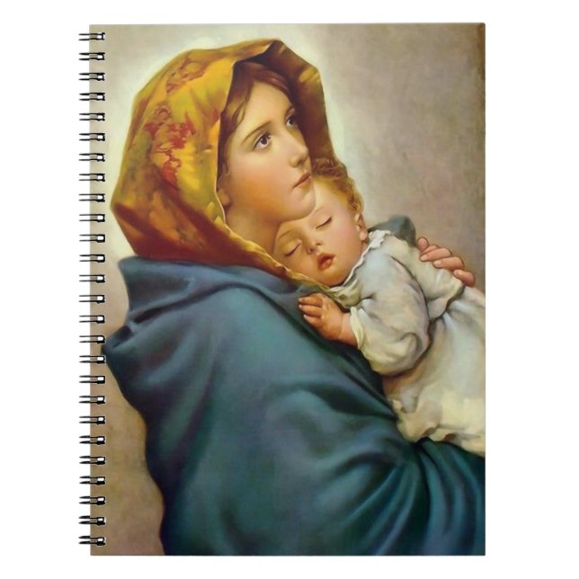 Caderno Espiral Madonna E Child Roberto Ferruzzi (Frente)