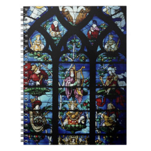 Caderno Espiral Madonna e criança com anjos e reflec dos retratos