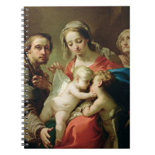 Caderno Espiral Madonna e criança com santos John, Anna e Rocco
