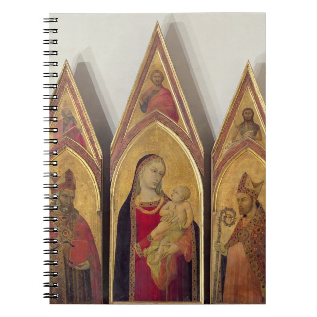 Caderno Espiral Madonna e criança com SS. Nicholas e Proculus, (Frente)