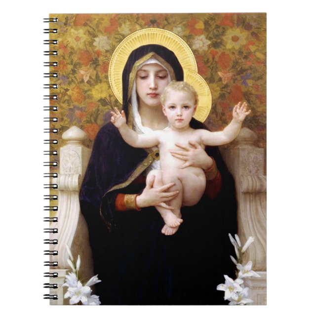 Caderno Espiral Madonna e Natal infantil (Frente)