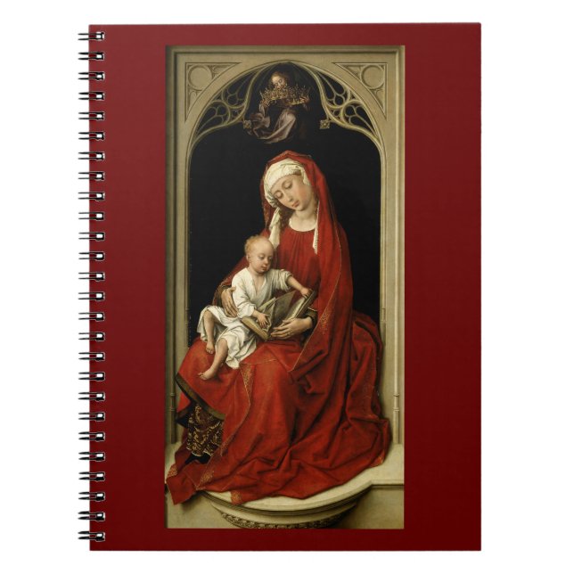 Caderno Espiral Madonna Recebendo Coroa Angelic (Frente)