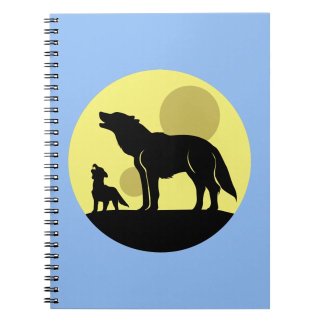 Caderno Espiral Madre e Wolf Pup (Frente)