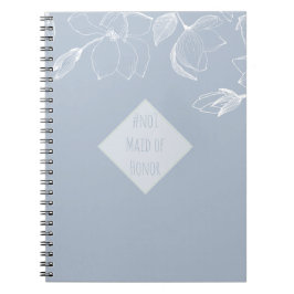 Caderno Espiral MADRINHA DE CASAMENTO GIFT Vermelhidão Azul Magnol