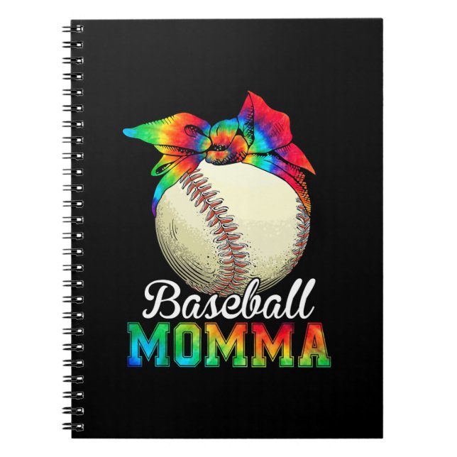 Caderno Espiral Mãe Baseball Momma Birthday (Frente)