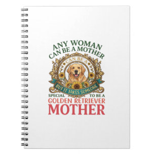Caderno Espiral Mãe Cachorra Retriever Áurea Girassóis Abelhas_1