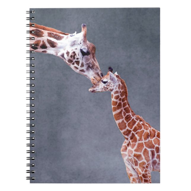 Caderno Espiral Mãe das imagens | de Getty & girafa do bebê (Frente)