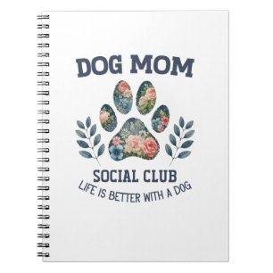 Caderno Espiral Mãe de Cachorro Floral de Pata