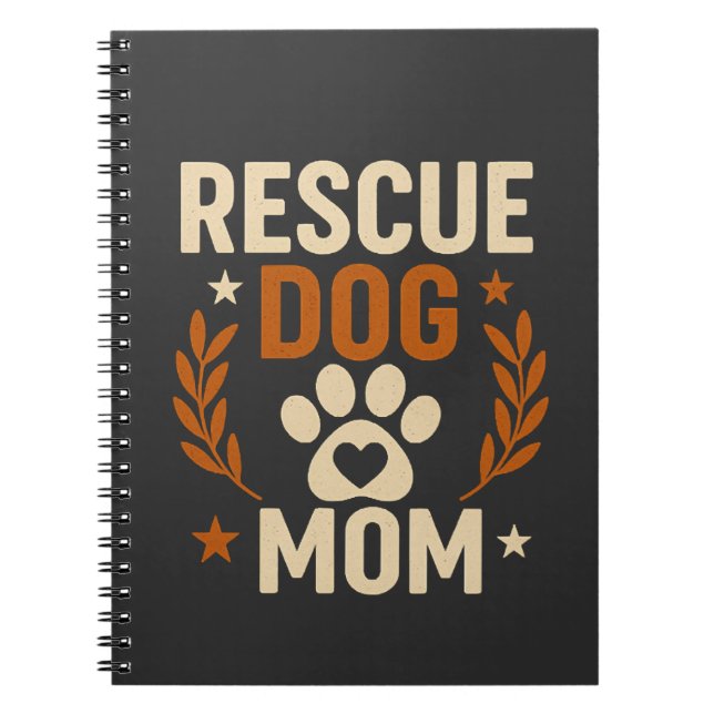 Caderno Espiral Mãe de Cachorro Resgatado (Frente)