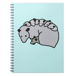Caderno Espiral Mãe de Gambá com seus Filhotes