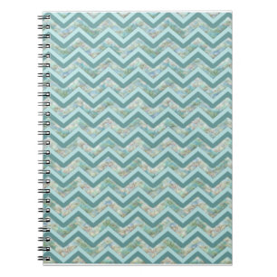 Caderno Espiral Mãe de Pérola Teal ZigZag