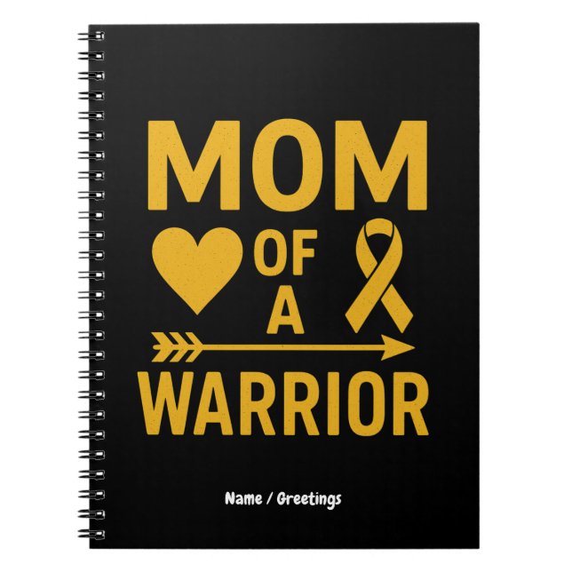 Caderno Espiral Mãe de um Design de Conscientização sobre Câncer I (Frente)