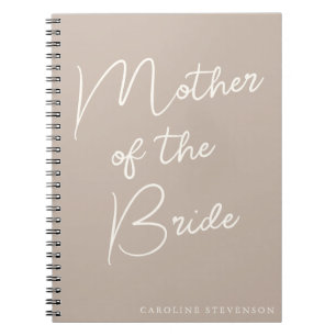 Caderno Espiral Mãe do Caráter Personalizado do Script Moderno da