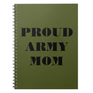 Caderno Espiral Mãe do Exército Orgulhoso do Notebook