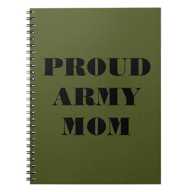 Caderno Espiral Mãe do Exército Orgulhoso do Notebook (Frente)