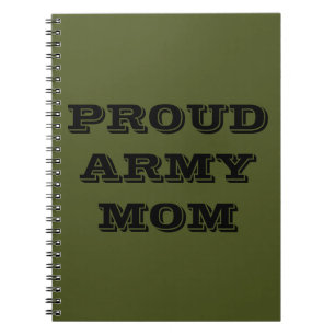 Caderno Espiral Mãe do Exército Orgulhoso do Notebook