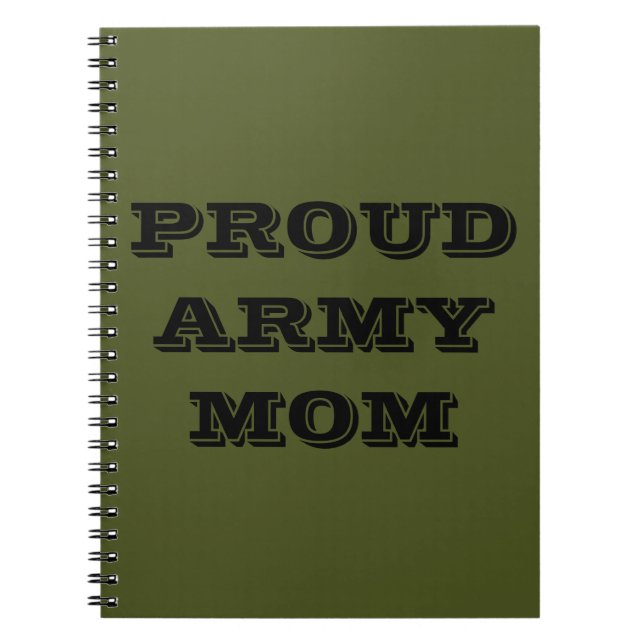 Caderno Espiral Mãe do Exército Orgulhoso do Notebook (Frente)