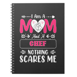 Caderno Espiral Mãe E Chef Nada Me Assusta, Chef Engraçado