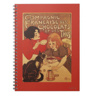 Caderno Espiral Mãe e filha do Co do chocolate e do chá
