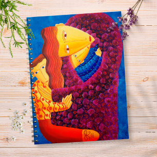 Caderno Espiral Mãe e Filha Pintura Moderna da Família
