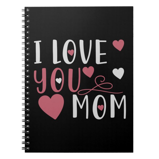 Caderno Espiral Mãe, eu te amo mãe (Frente)