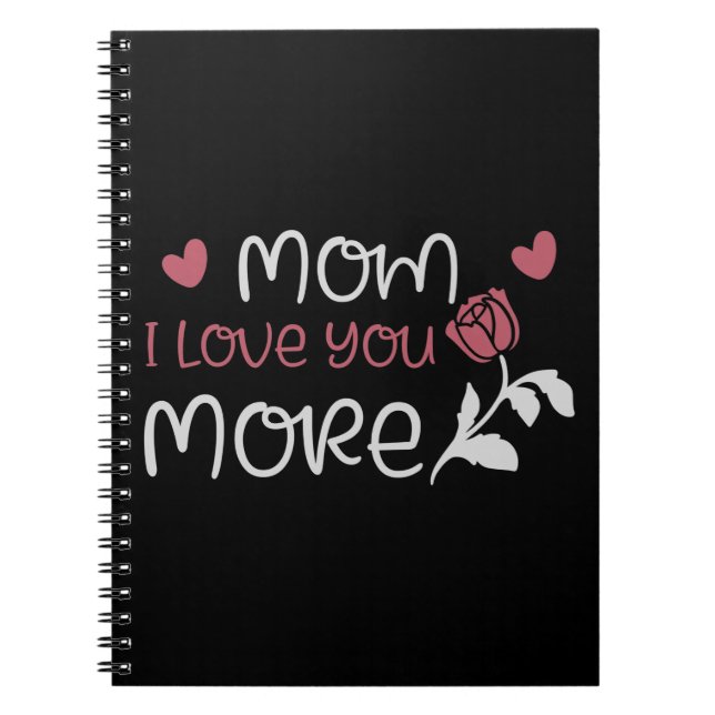 Caderno Espiral Mãe, eu te amo mais (Frente)