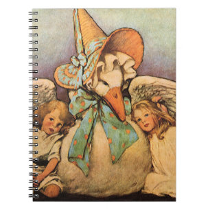 Caderno Espiral Mãe Gansa Vintage Crianças Jessie Willcox Smith