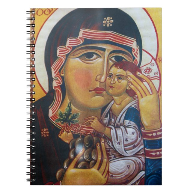 Caderno Espiral Mãe Maria E Jesus Arte (Frente)